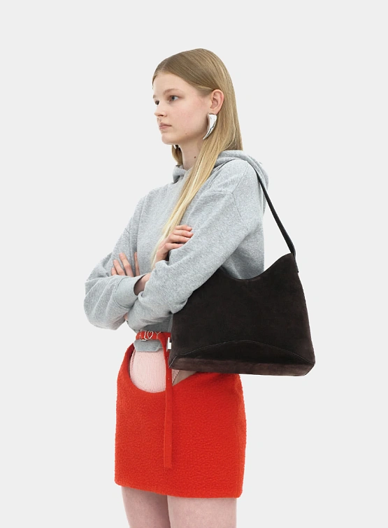 Сумка OSOI Egg Hobo Suede Mocha