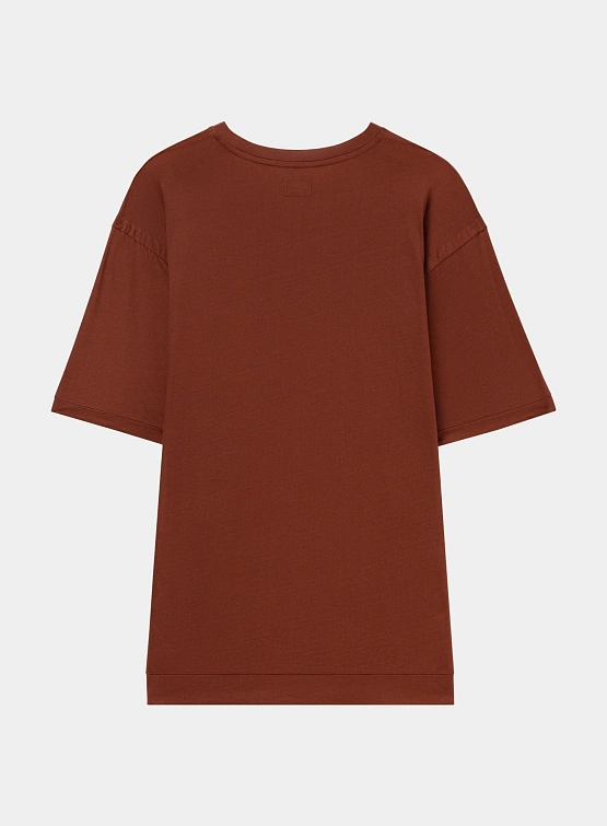 Футболка C.P. Company No Gravity Jersey Logo Sable Brown