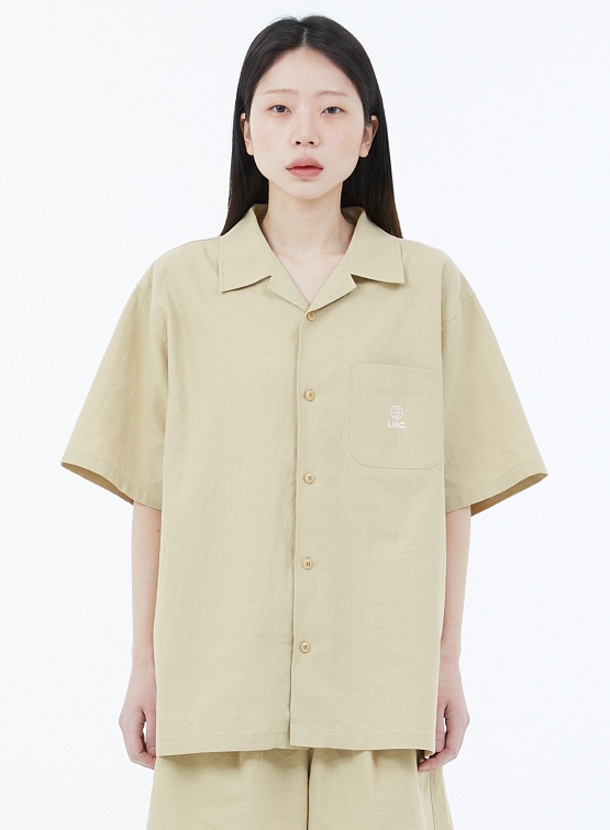 Рубашка LMC Globe Linen Short Slv Shirt Beige