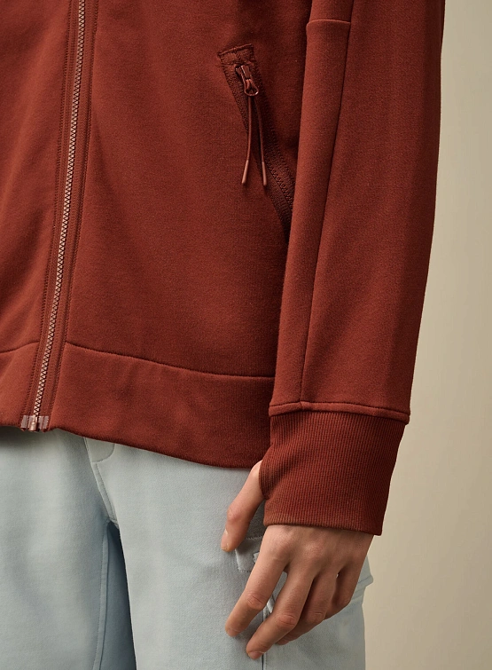 Зип-худи C.P. Company Diagonal Raised Fleece Goggle Sable