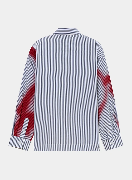 Рубашка KidSuper Blurry Face Airbrush Striped Red