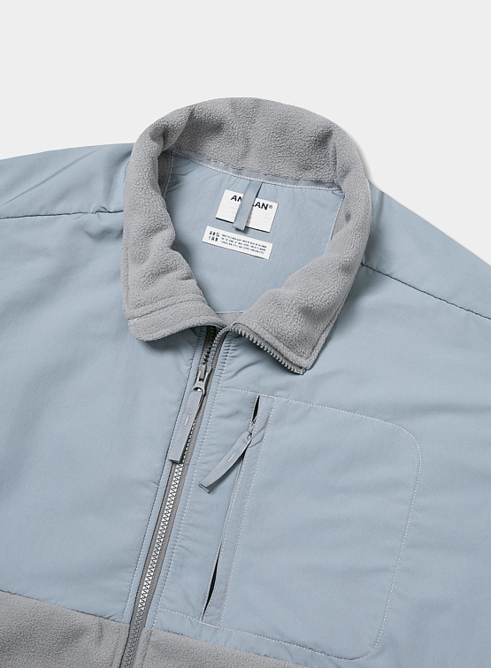 Флисовая куртка ANGLAN Fluffy Color Fleece Jacket Grey