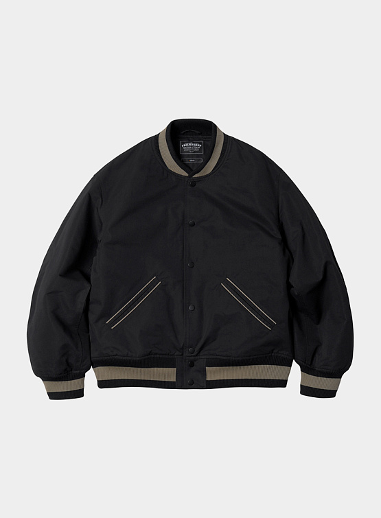 Бомбер FrizmWORKS Cavalry Twill Varsity Jacket Black
