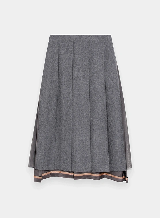 Женская юбка UNDERCOVER Pleated Midi Skirt Gray