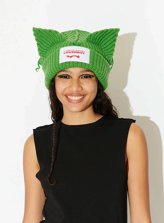 Шапка Charles Jeffrey Loverboy Chunky Ears Green