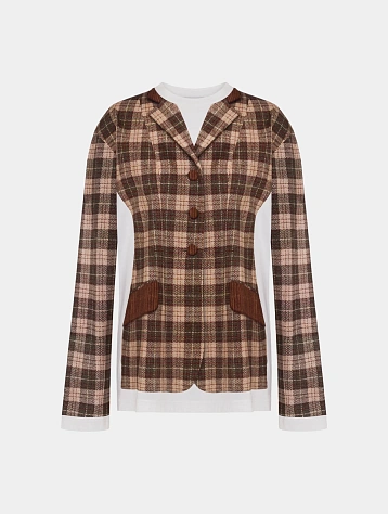 Женский лонгслив MOSCHINO Check Print L/S Multi