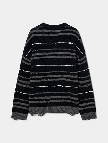 Свитер JUUN.J Hand Drawn Stripe Navy