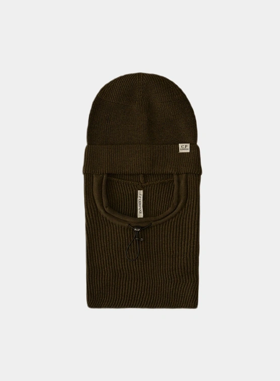 Балаклава C.P. Company Extrafine Merino Wool Ski Mask Ivy Green