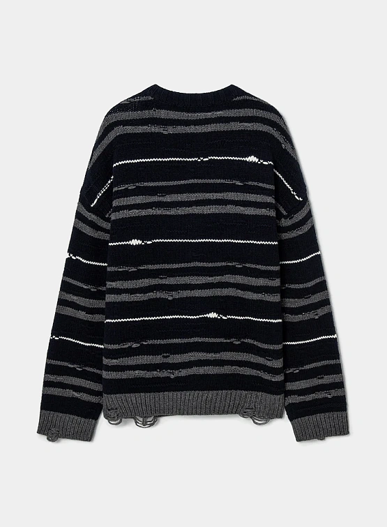 Свитер JUUN.J Hand Drawn Stripe Navy