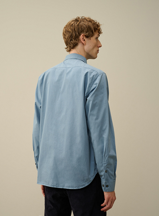 Рубашка C.P. Company Organic Gabardine Lens Flint Stone