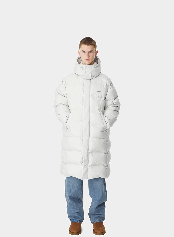 Парка thisisneverthat T Long Down Parka Off White