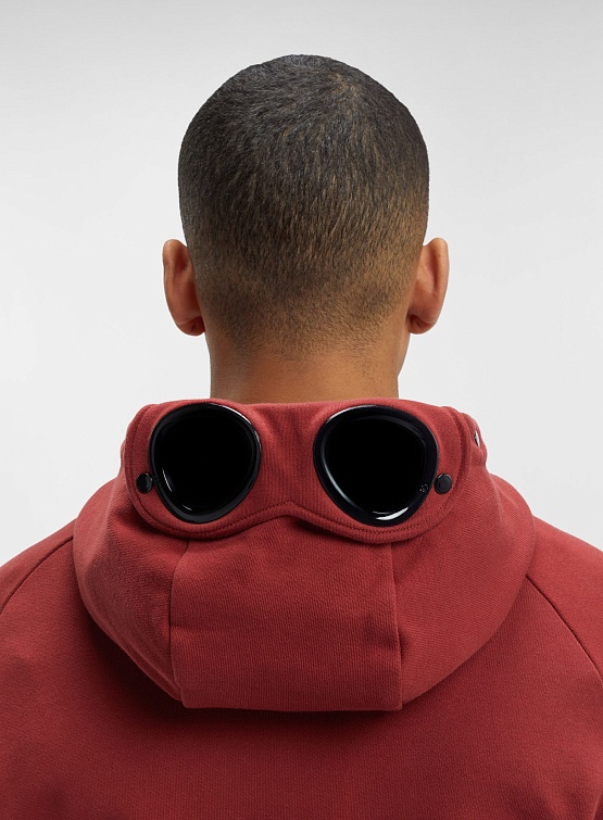 Зип-худи C.P. Company Diagonal Raised Goggle Ketchup