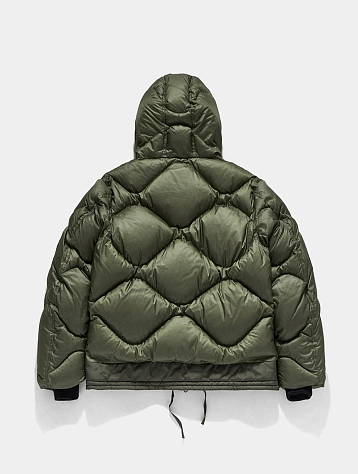 Пуховик UNAFFECTED Reversed Hoodie Sage Green