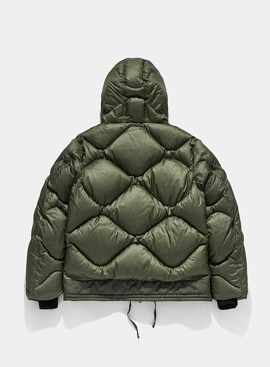 Пуховик UNAFFECTED Reversed Hoodie Sage Green