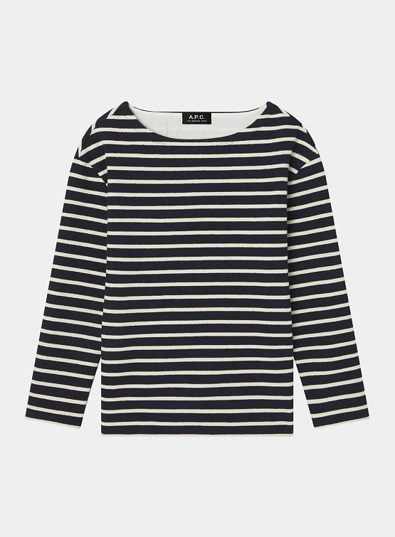 Жеснкий лонгслив A.P.C. Mariniere Dark Navy
