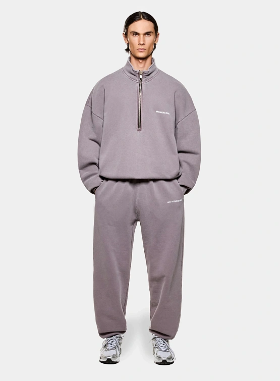 Халф-зип MKI MIYUKI ZOKU Uniform Pigment Raisin