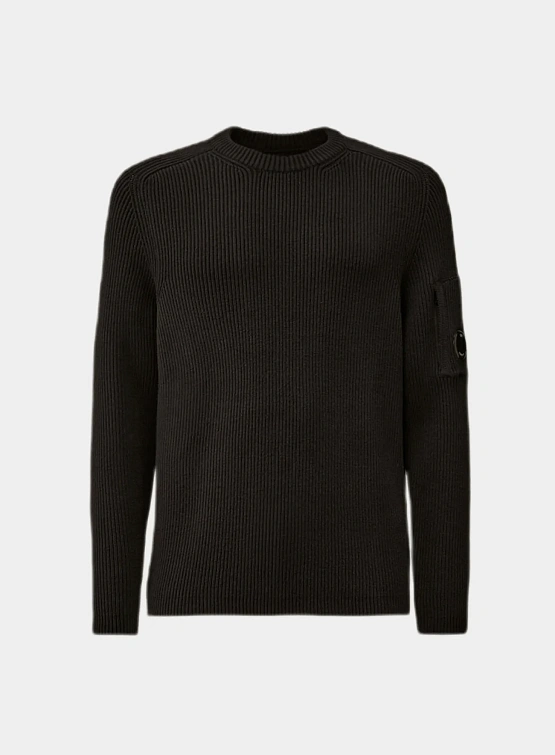Свитер C.P. Company Full Rib Crewneck Lens Black