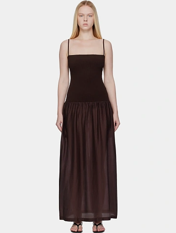 Женское платье AMOMENTO Silky Knit Maxi Burgundy