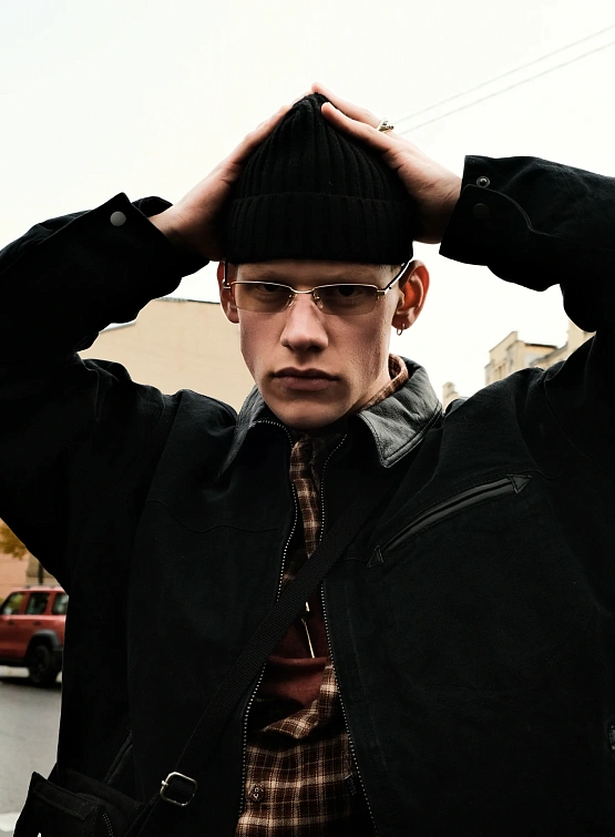 Шапка Uniform Bridge Wool Short Beanie Black