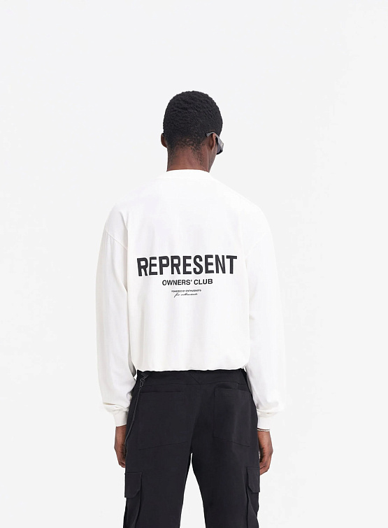 Лонгслив Represent Clo Owners Club LS T-Shirt Flat White