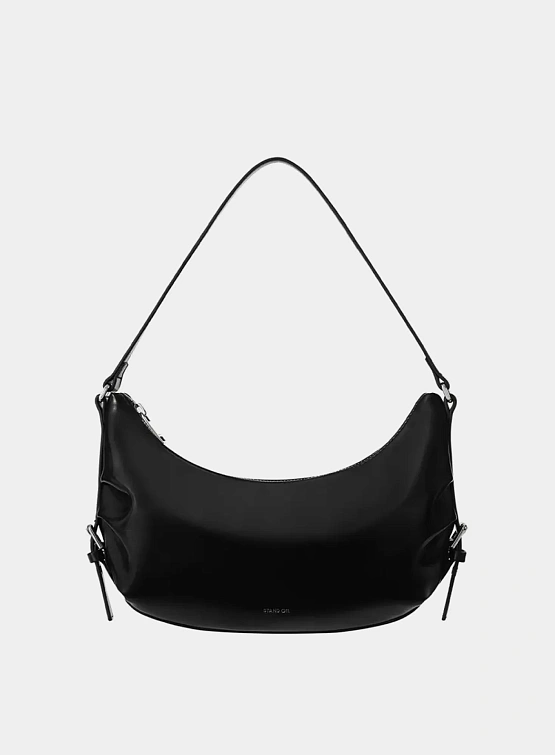 Женская сумка STAND OIL Belted Round Black