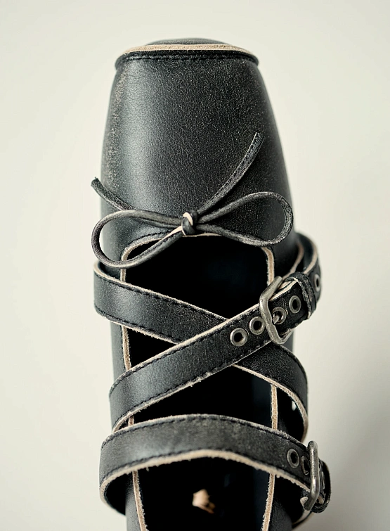 Женские Балетки OPEN YY Cross Buckle Ballet Flats Grey