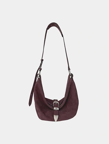 Женская сумка MARGESHERWOOD Belted Hobo Medium Wine Nubuck