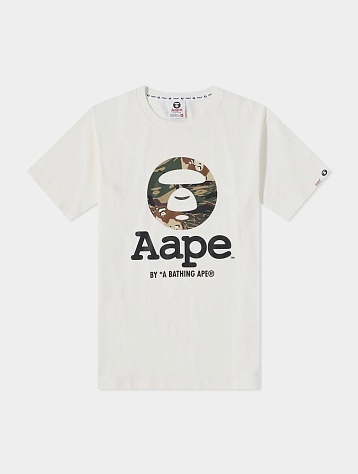 Футболка AAPE Mix Camo Moon Face Og Ivory
