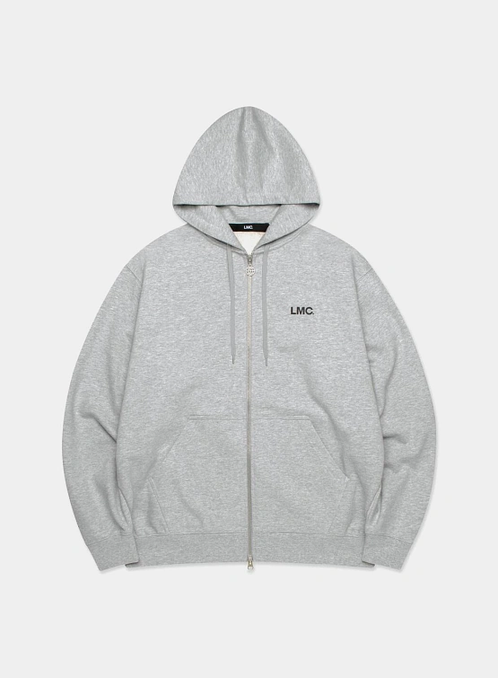 LMC S OG Zip Up Hoodie Heather Gray Lost Management Cities Studio Slow