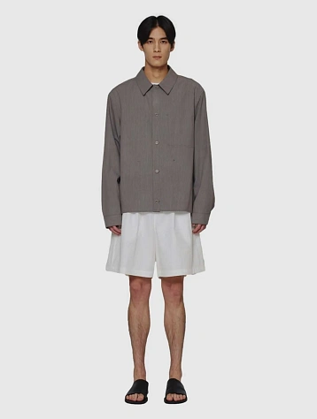 Рубашка AMOMENTO Stripe Pocket Shirt Grey