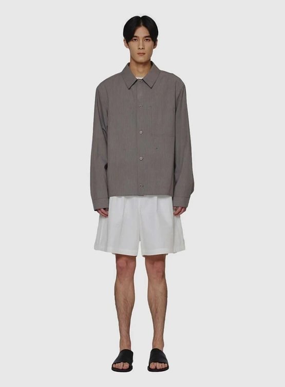 Рубашка AMOMENTO Stripe Pocket Shirt Grey