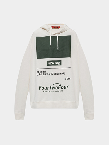 Худи 424 Logo Print White