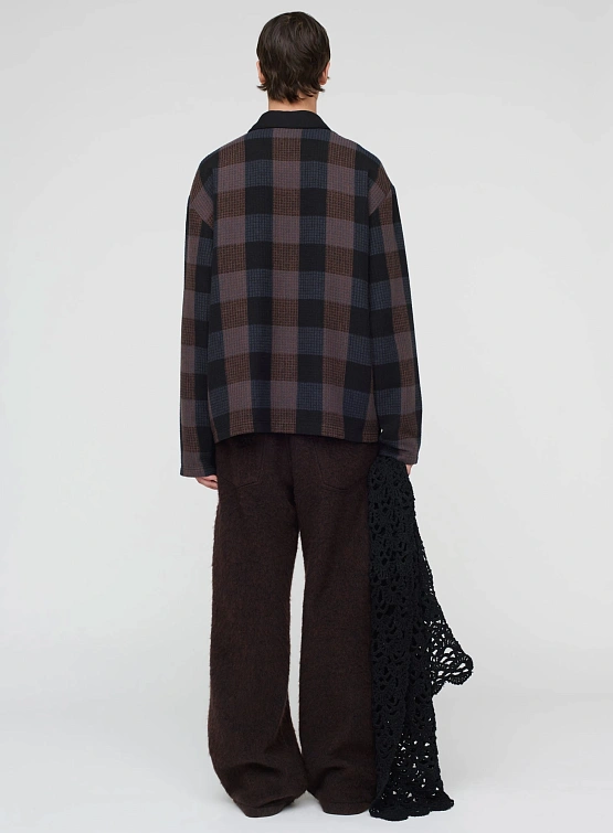 Лонгслив Song for the Mute L/S Polo Towel Check Black