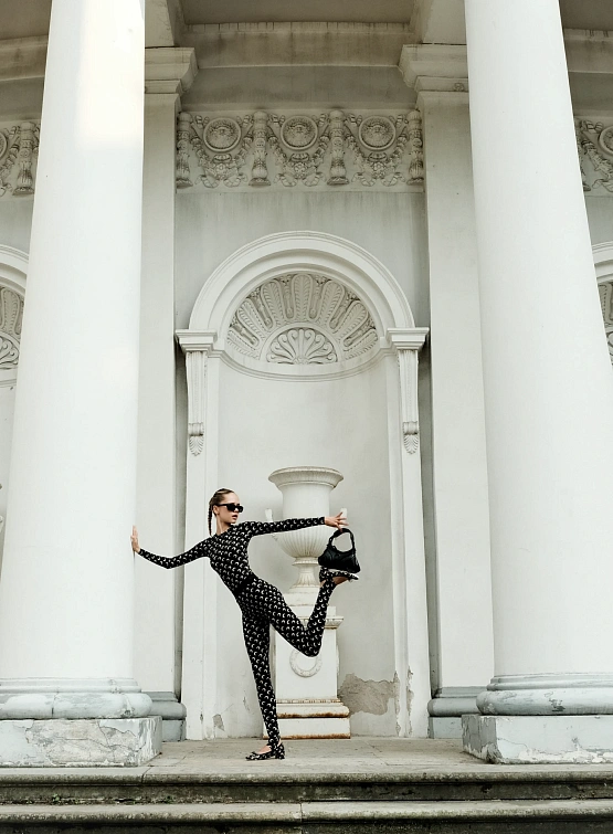 Женская водолазка Marine Serre Recycled Moon Second Skin Inverse Tan