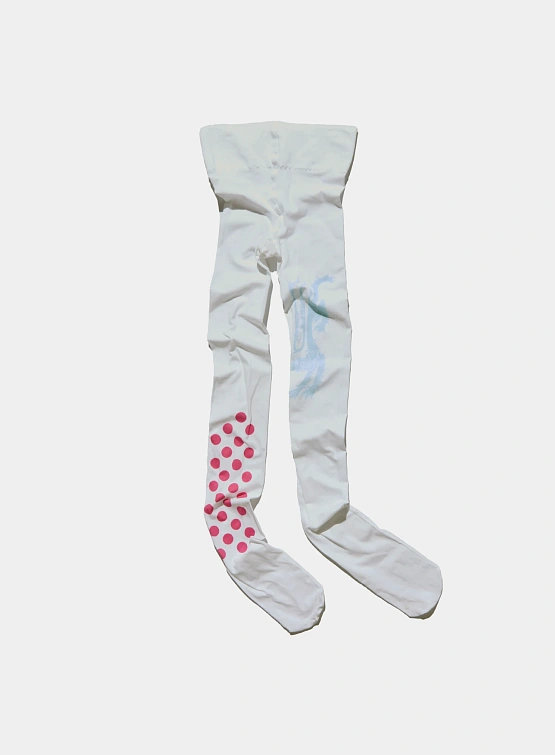 Леггинсы Siniy Vsadnik Polka Lion Tights White/Neonblue