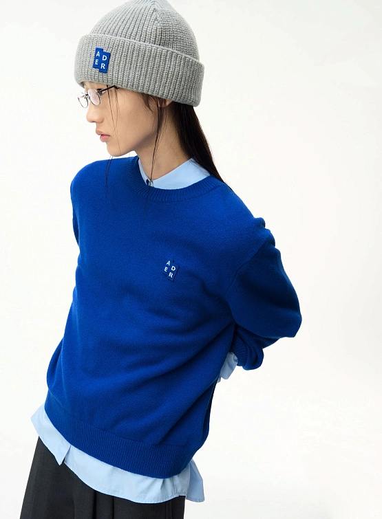 Шапка ADERERROR Sig BL Tag Beanie 01 Grey