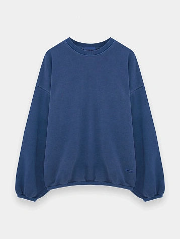 Свитшот ANGLAN Reversible Pigment Two Layer Washed Blue
