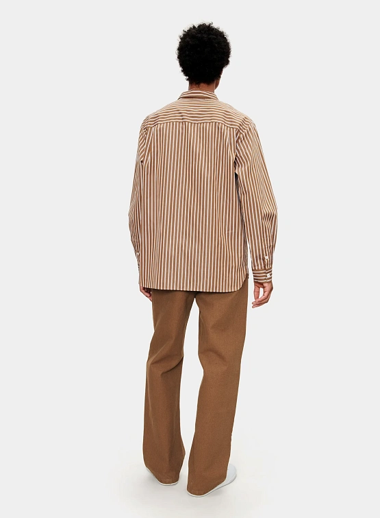 Рубашка A.P.C. Malo Logo Brown