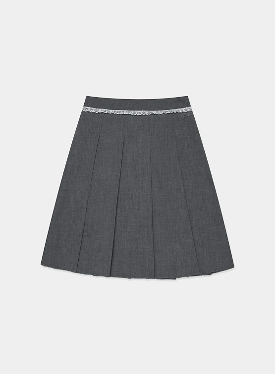 Женская юбка LMC WM Lace Pleats Midi Skirt Charcoal