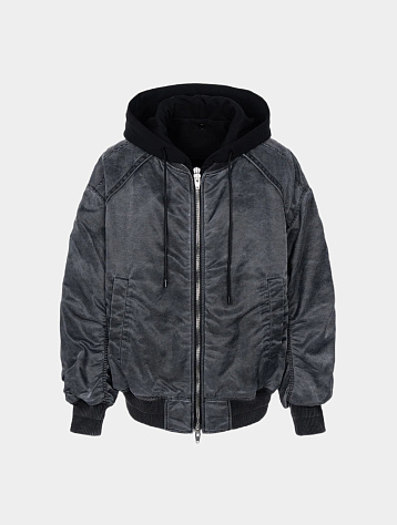 Женская куртка JUUN.J Overdying Hood MA-1 Jumper Black