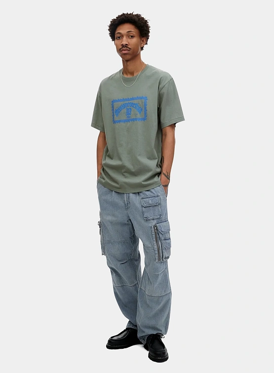 Брюки thisisneverthat Crazy Multi Zip Pant - Updated Washed Blue