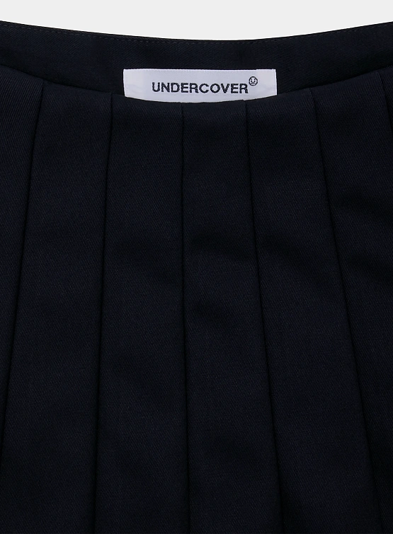 Женская юбка UNDERCOVER Cotton Gabber Pleated Skirt Navy