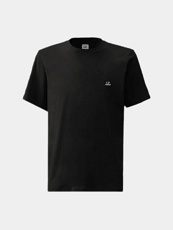 Футболка C.P. Company 30/1 Jersey Logo Patch Black