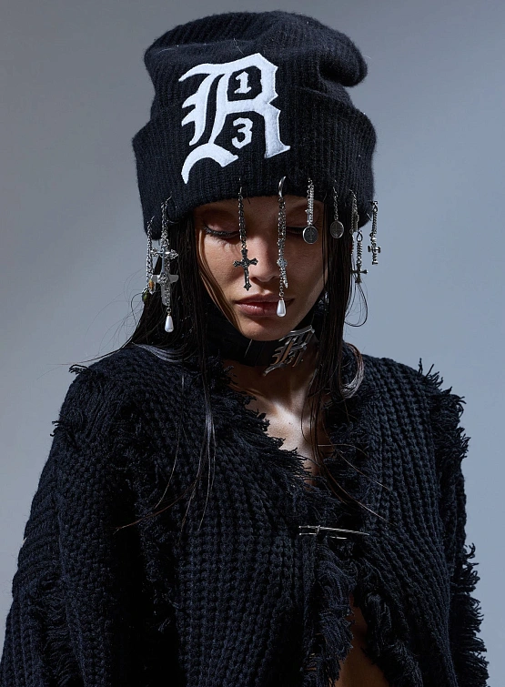 Шапка R13 Cashmere Beanie W/Chains