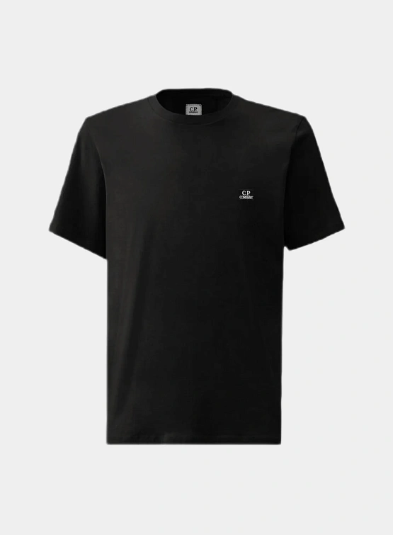 Футболка C.P. Company 30/1 Jersey Logo Patch Black