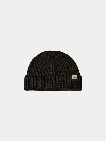 Шапка C.P. Company Extrafine Merino Fisherman Black