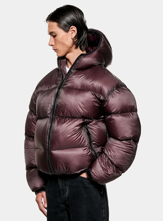 Пуховик MKI MIYUKI ZOKU Translucent Hooded Bubble Raisin