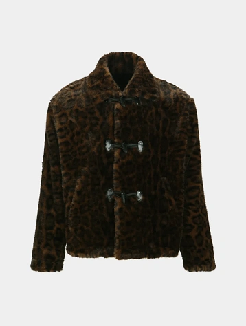 Женская шуба Andersson Bell Leopard Fur Duffle Brown