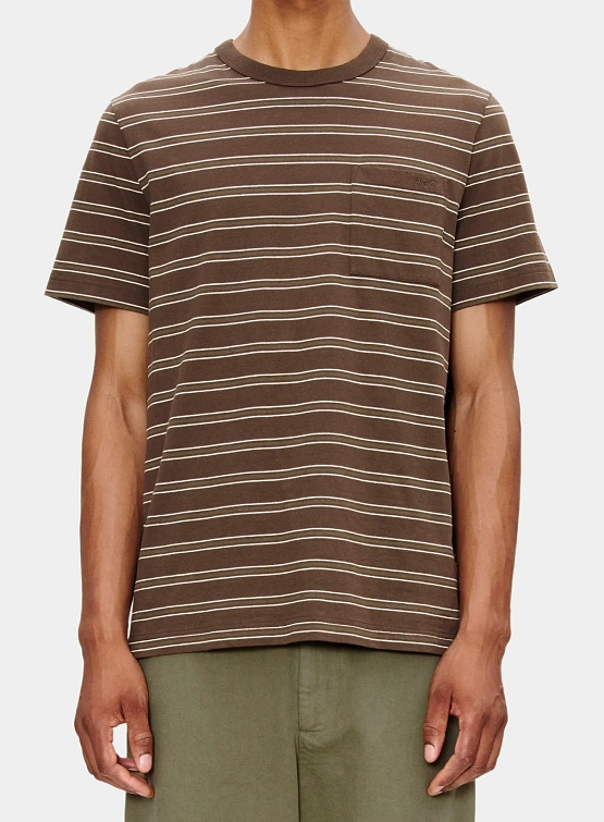 Футболка A.P.C. Striped T-Shirt Brown