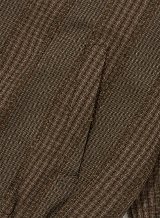 Овершот MERELY MADE Premium Banshu-Ori Fringe Check Brown